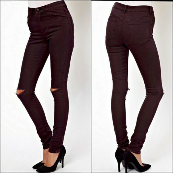 ASOS RIDLEY HIGH WAIST SKINNY JEANS - Picture 2 of 8